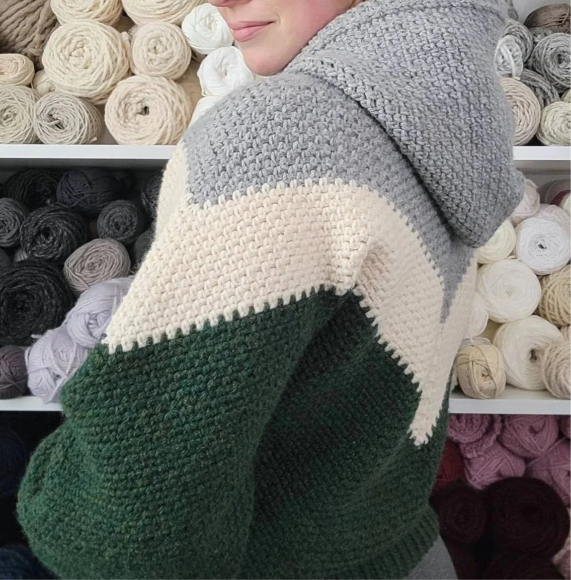 Sweater with Hood Crochet Pattern