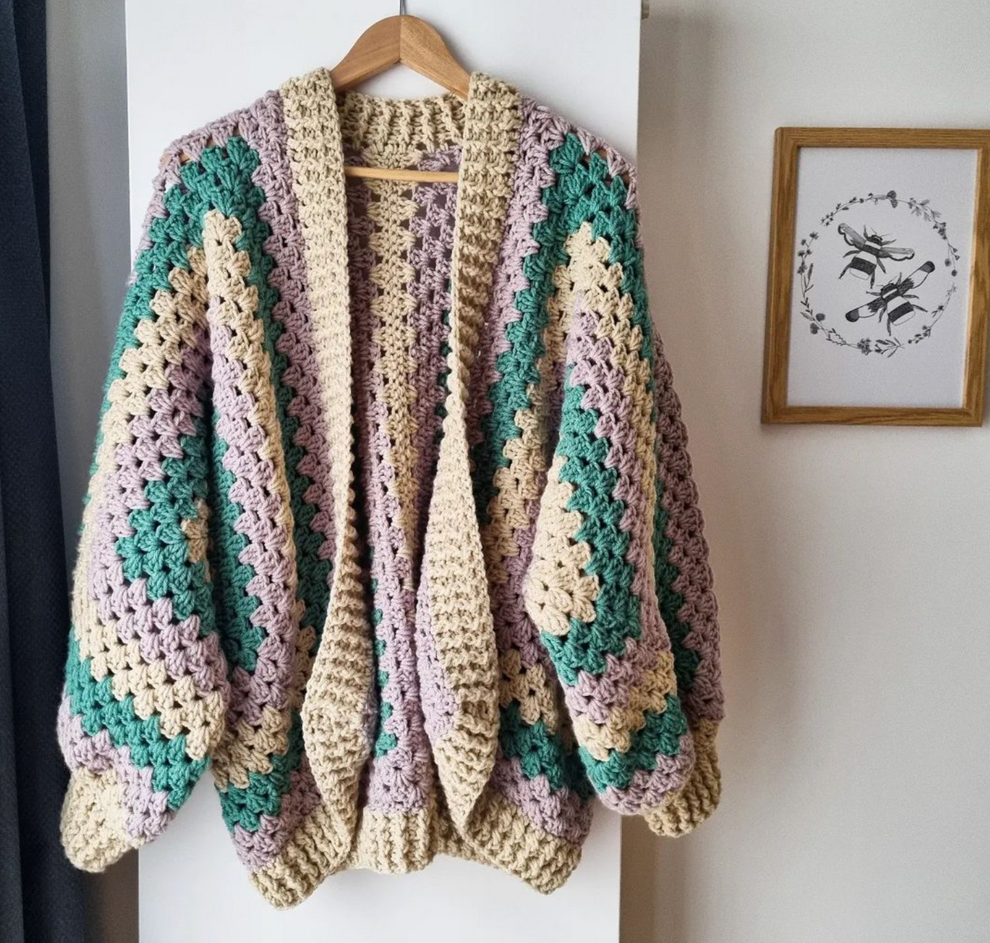 Crochet Granny Hexagon Cardigan Pattern