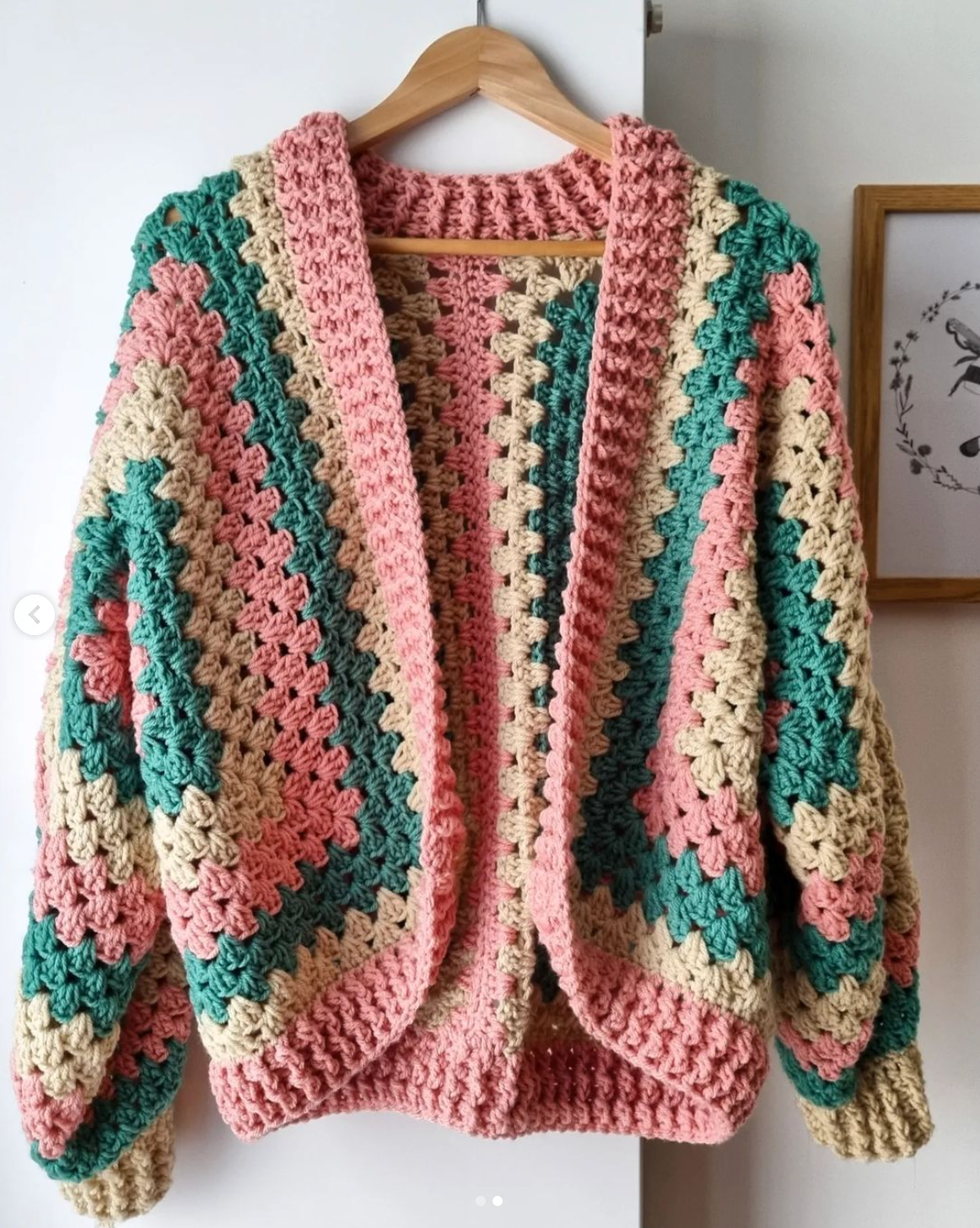 Crochet Granny Hexagon Cardigan Pattern