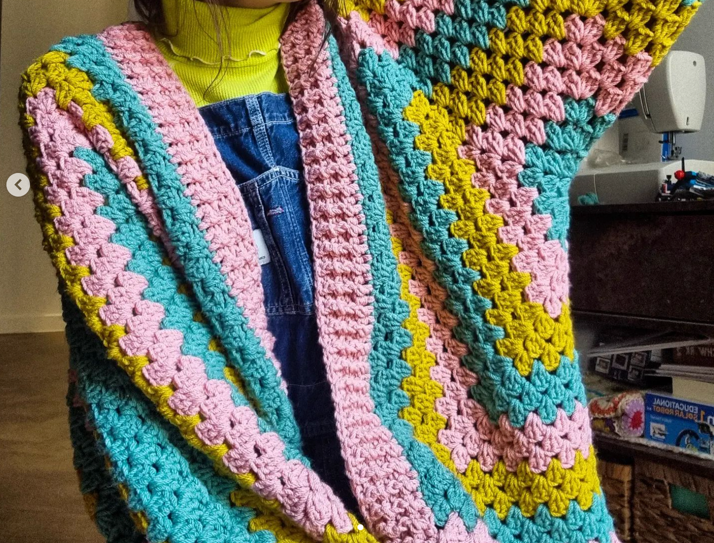 Crochet Granny Hexagon Cardigan Pattern