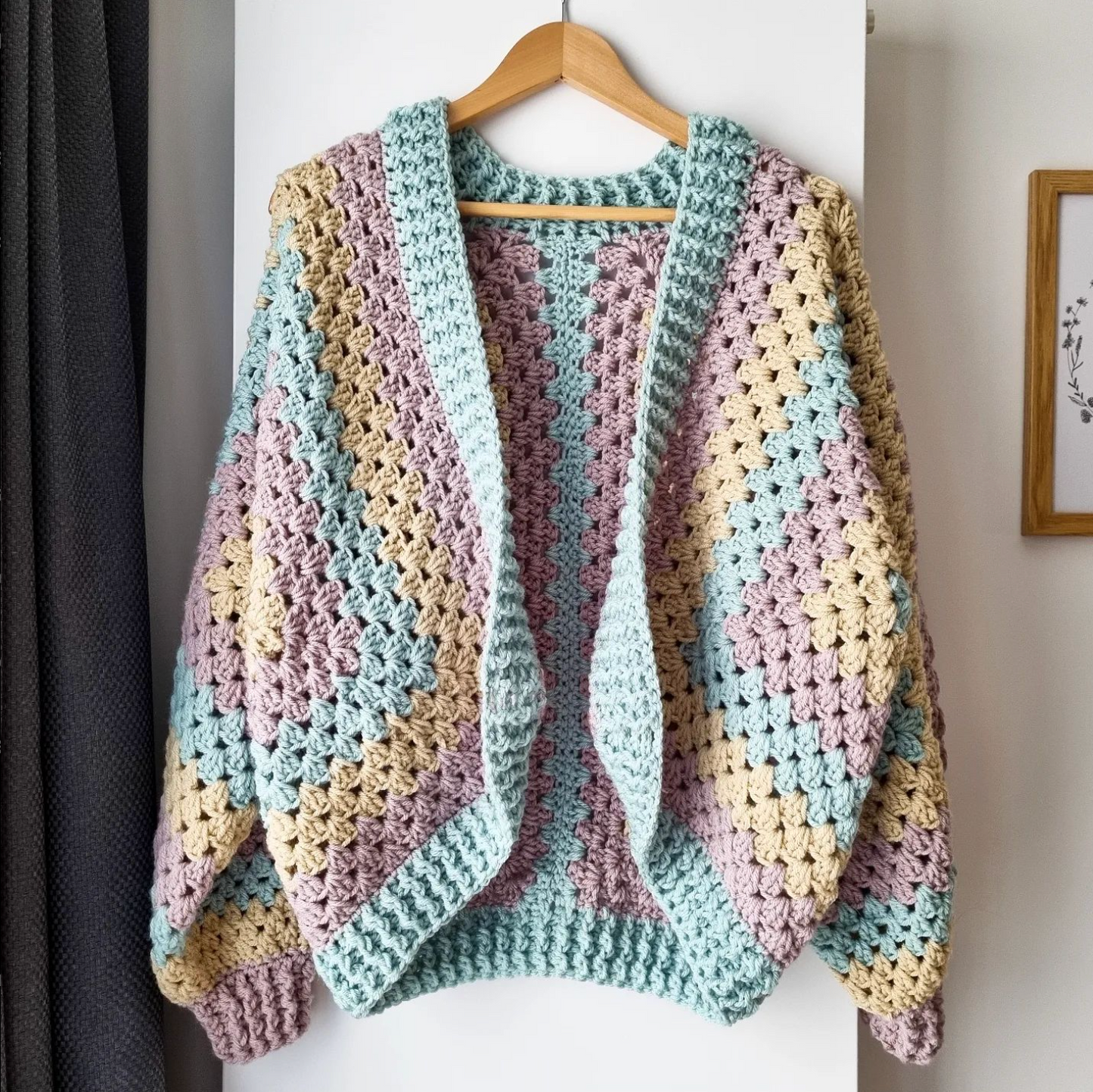 Crochet Granny Hexagon Cardigan Pattern