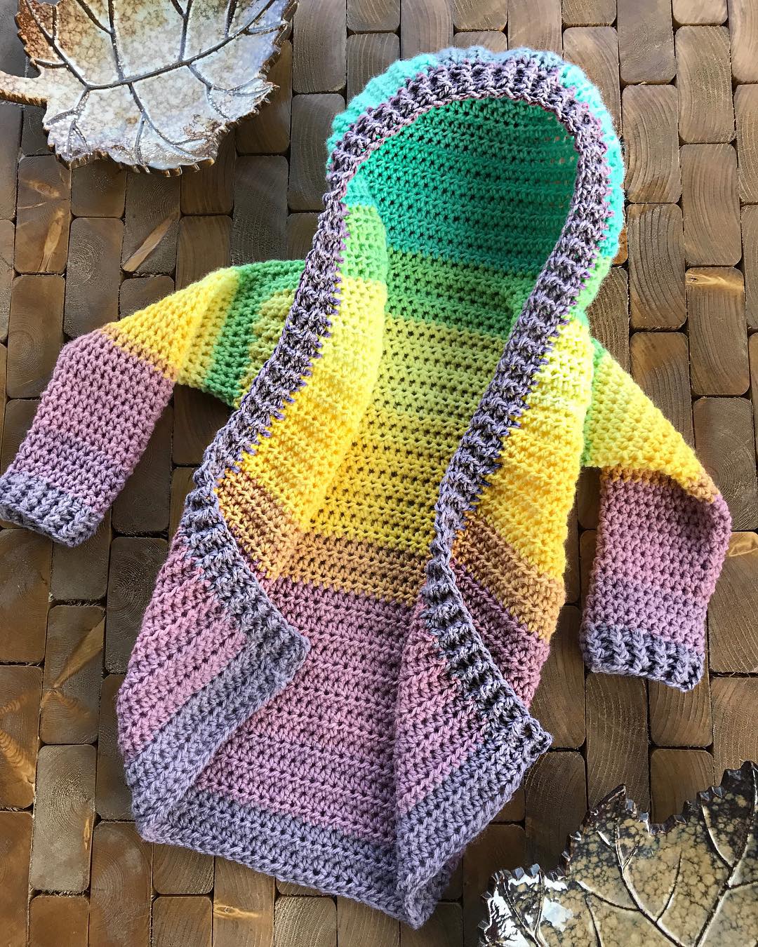 Child Hooded Cardigan Crochet Pattern