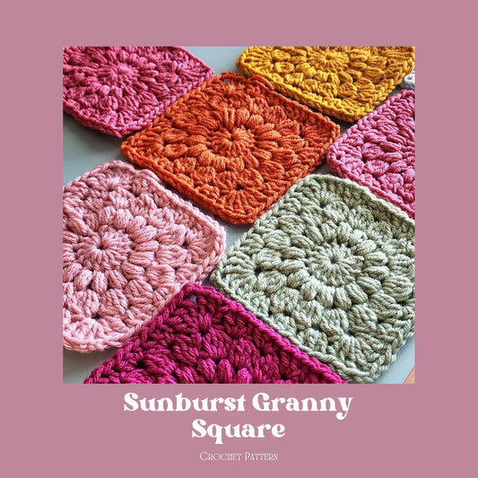 Sunburst Granny Square Crochet Pattern