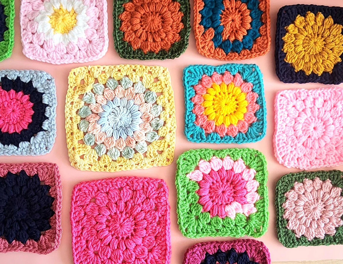 Sunburst Granny Square Crochet Pattern