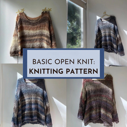 Basic Open Knit Sweater Knitting Pattern