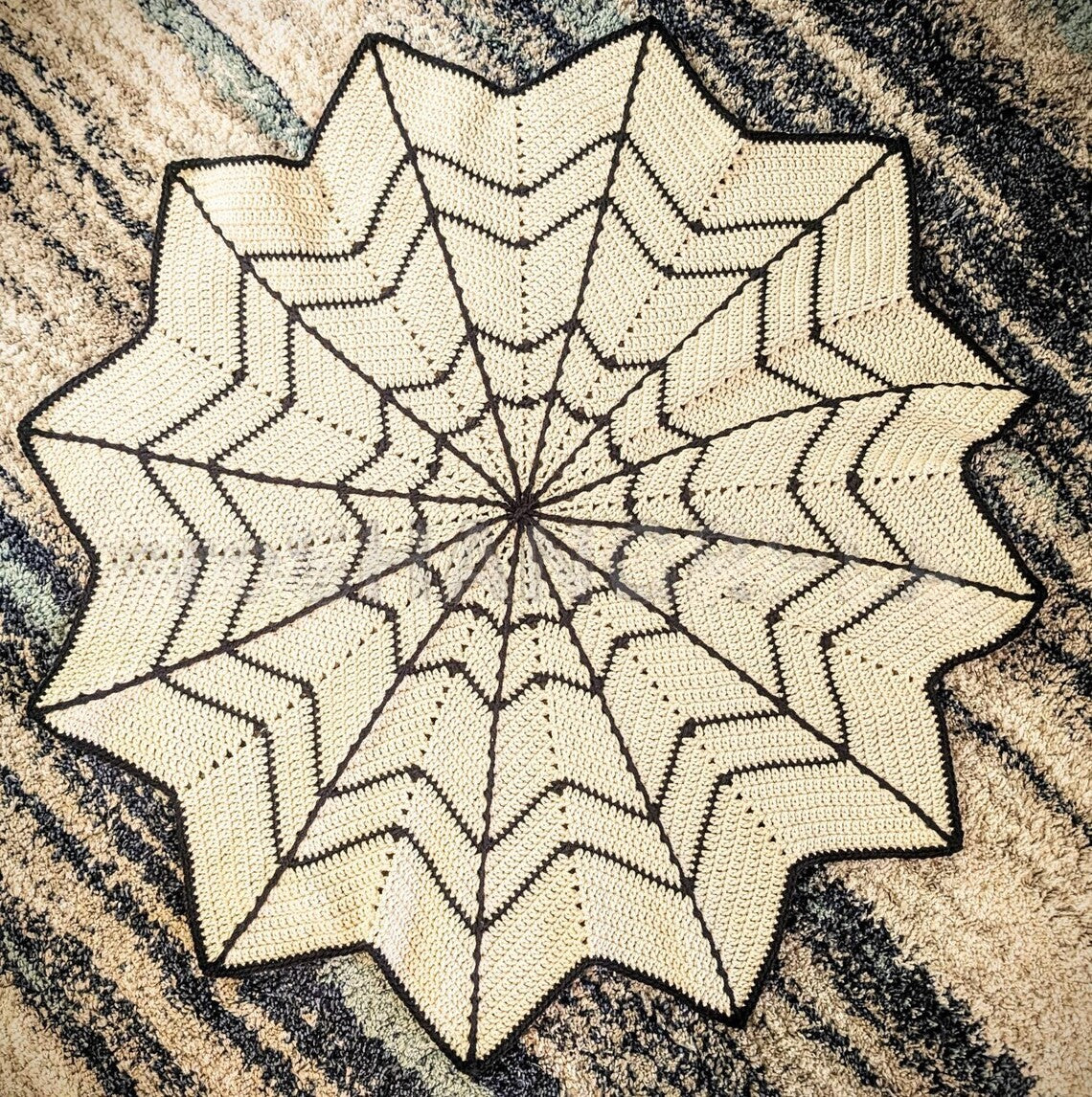 Spider Web Blanket Crochet Pattern