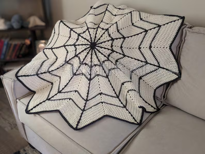 Spider Web Blanket Crochet Pattern