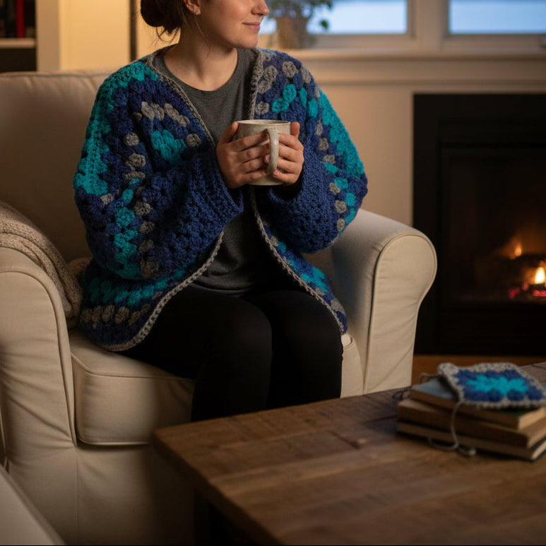 Chunky Hexi-Cardi Crochet Pattern