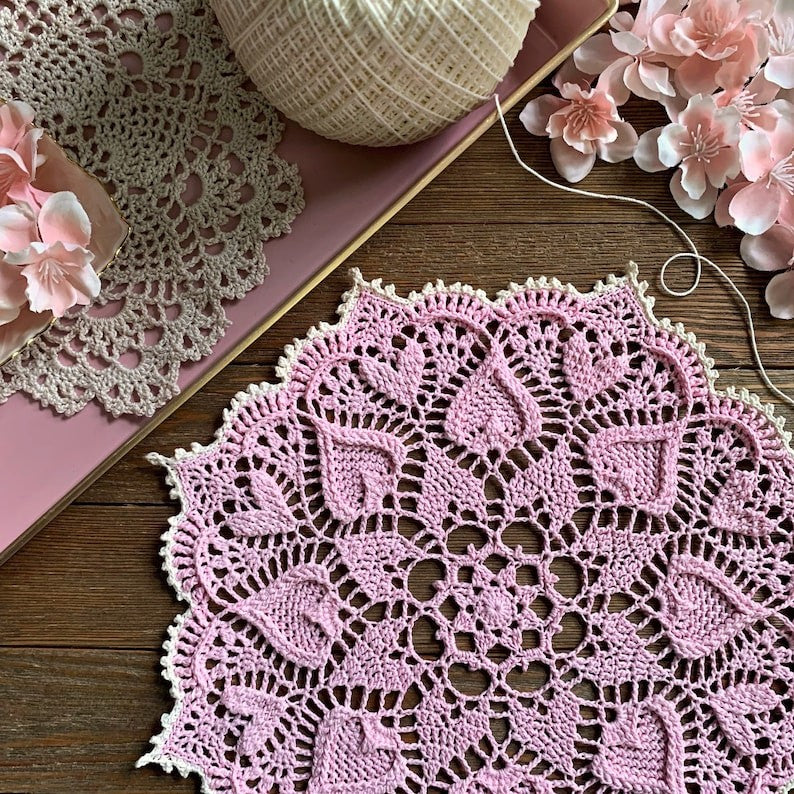 Sweetheart Soiree Crochet Doily Pattern