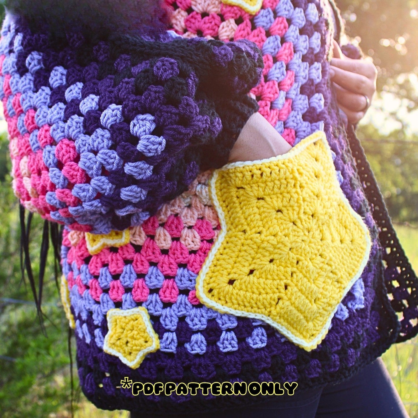 Sunset Sherbet Kawaii Cardi Crochet Pattern