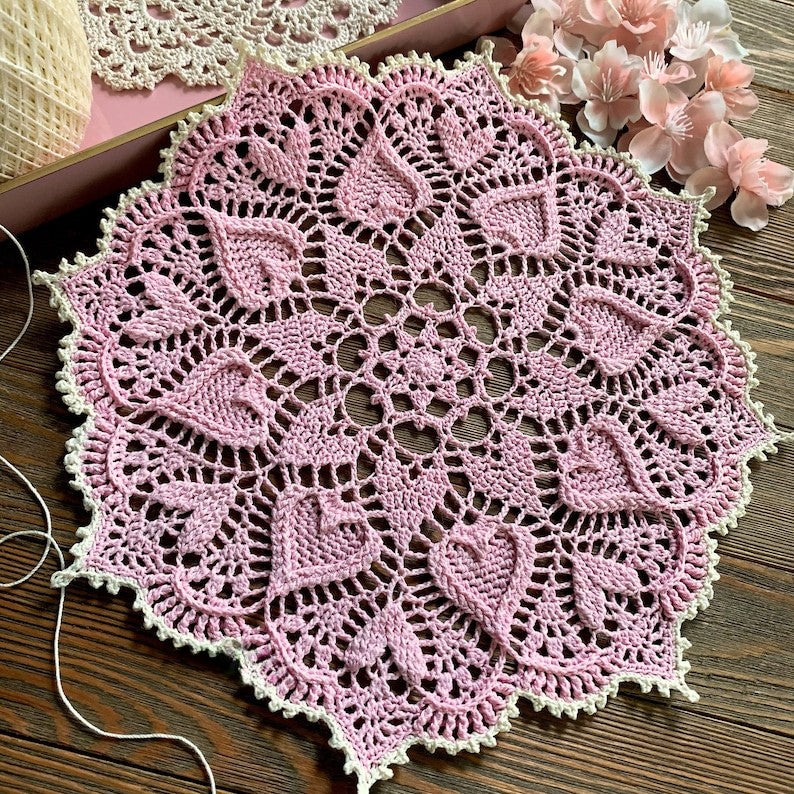 Sweetheart Soiree Crochet Doily Pattern