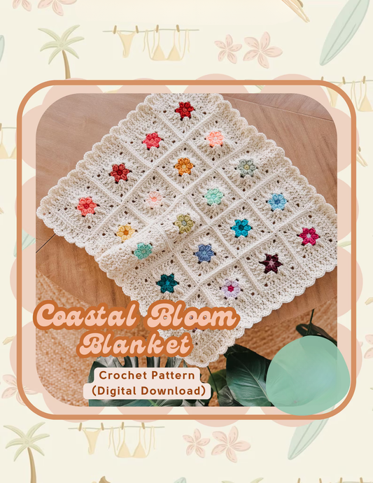 Coastal Bloom Blanket Crochet Pattern