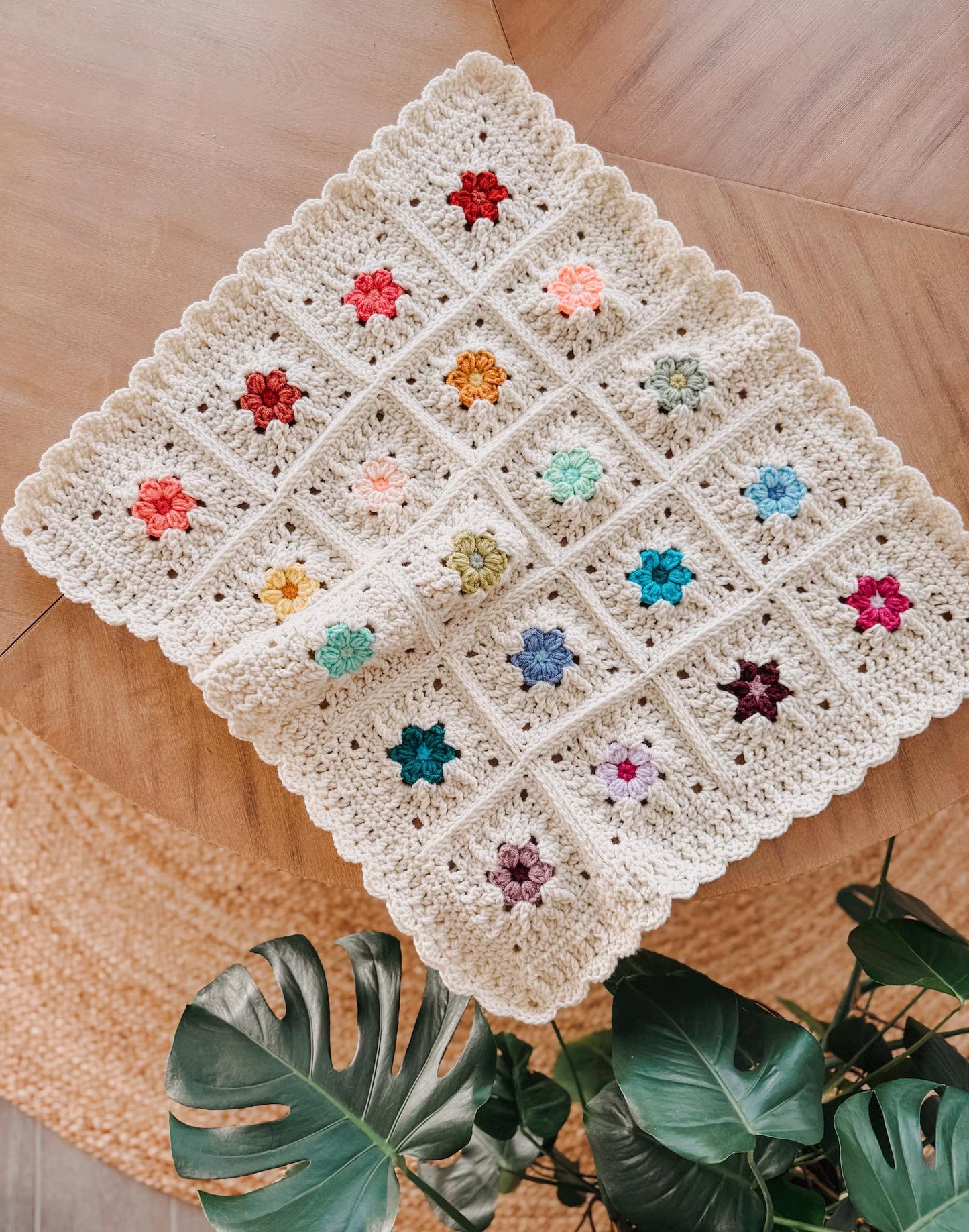 Coastal Bloom Blanket Crochet Pattern