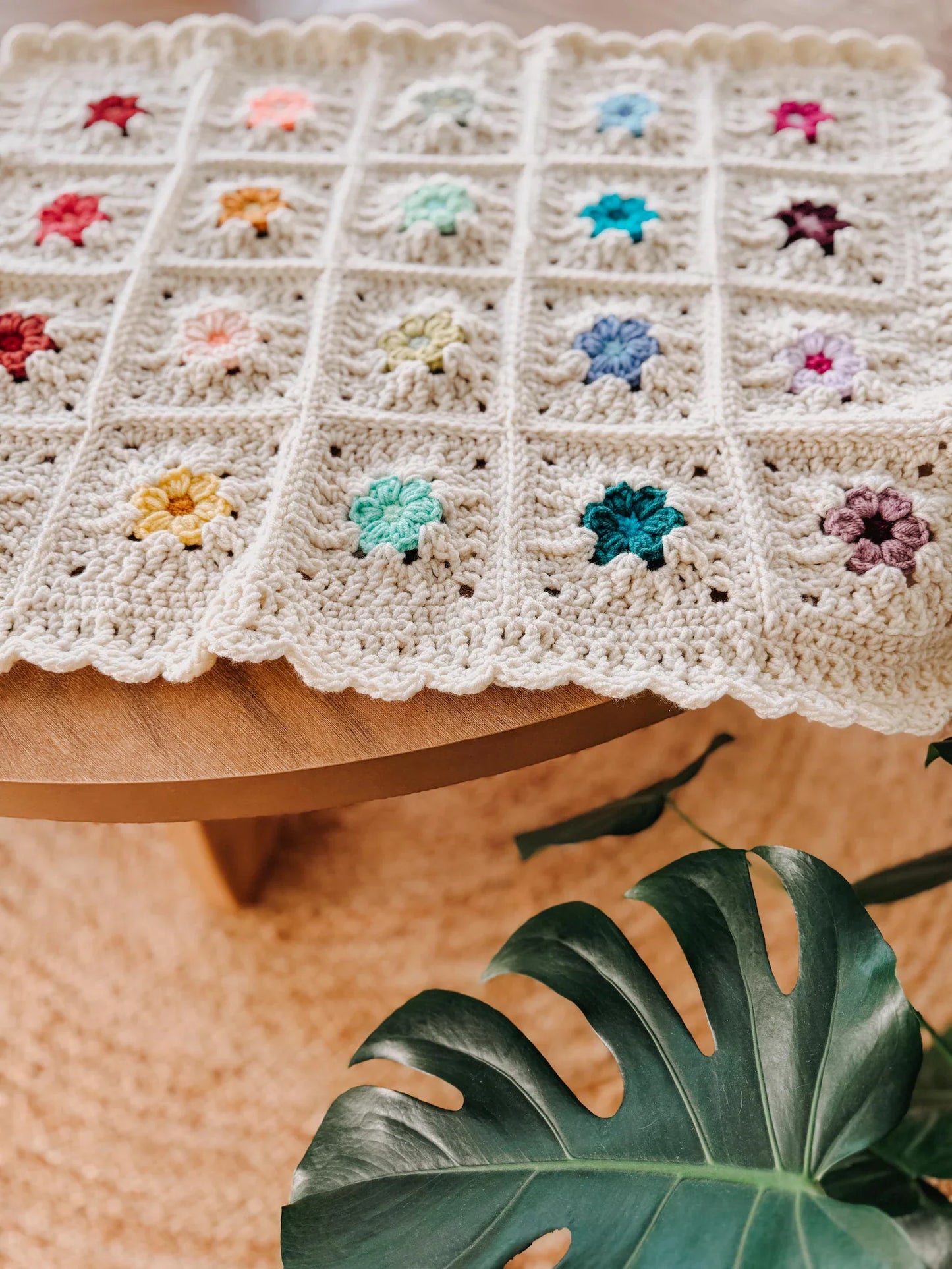 Coastal Bloom Blanket Crochet Pattern