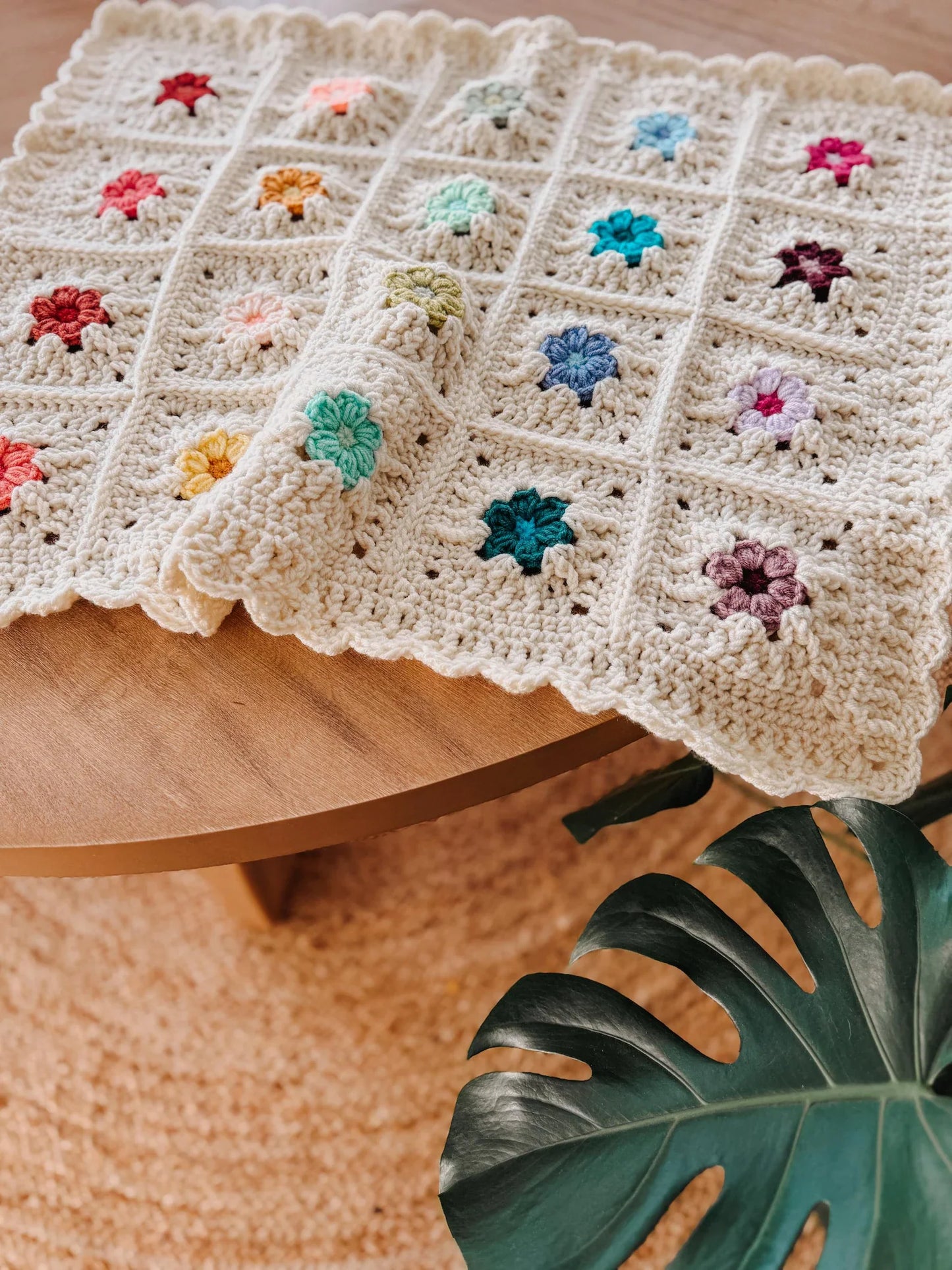 Coastal Bloom Blanket Crochet Pattern