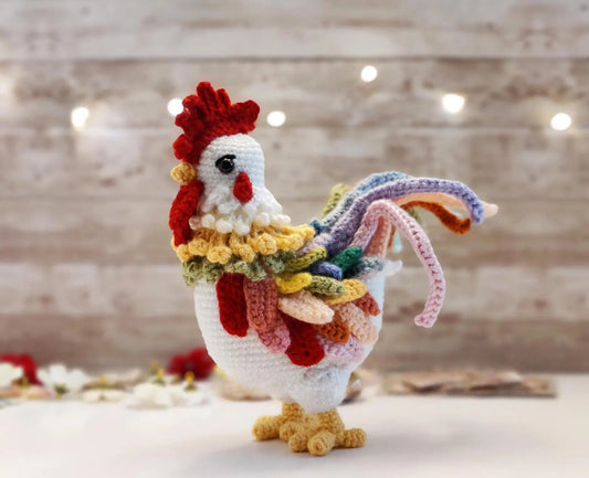 Realistic Colorful Chicken Amigurumi Crochet Pattern