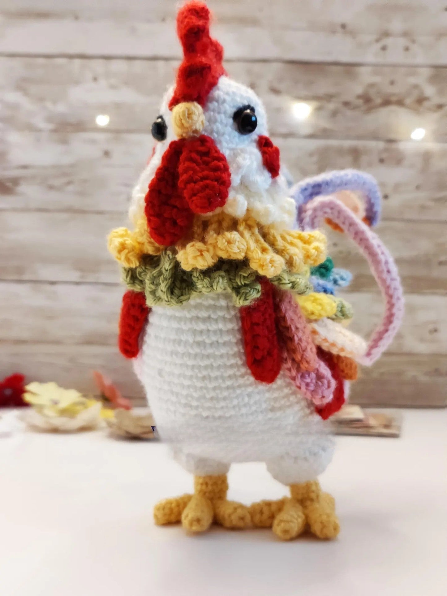 Realistic Colorful Chicken Amigurumi Crochet Pattern