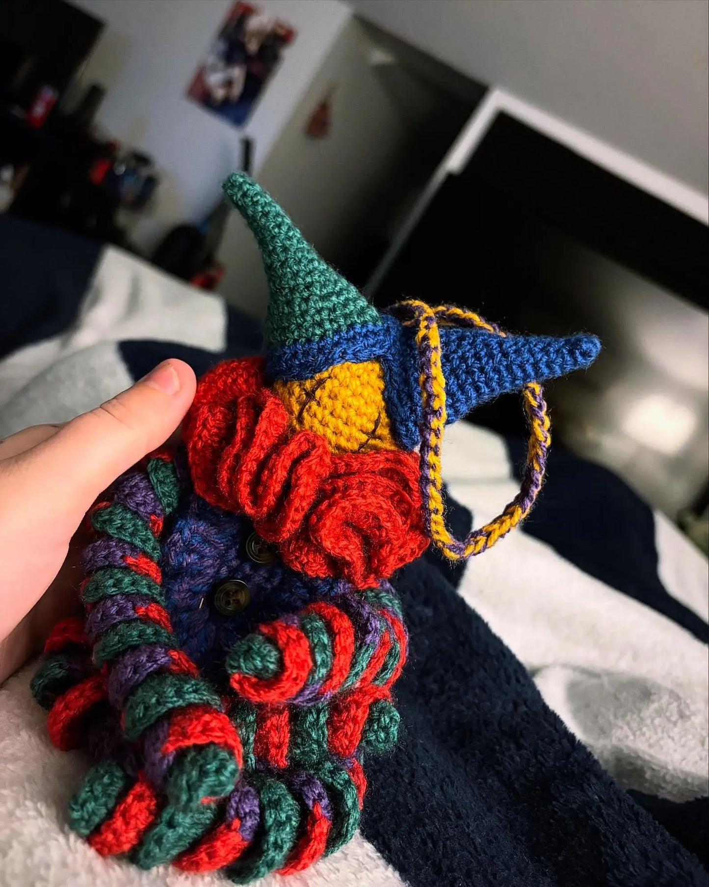 Spiral Clown Keychain Crochet Pattern