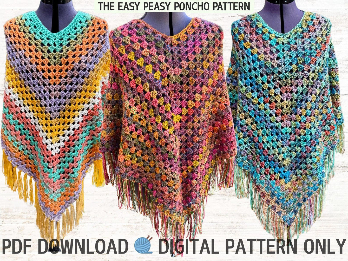 The Easy Peasy Poncho Crochet Pattern