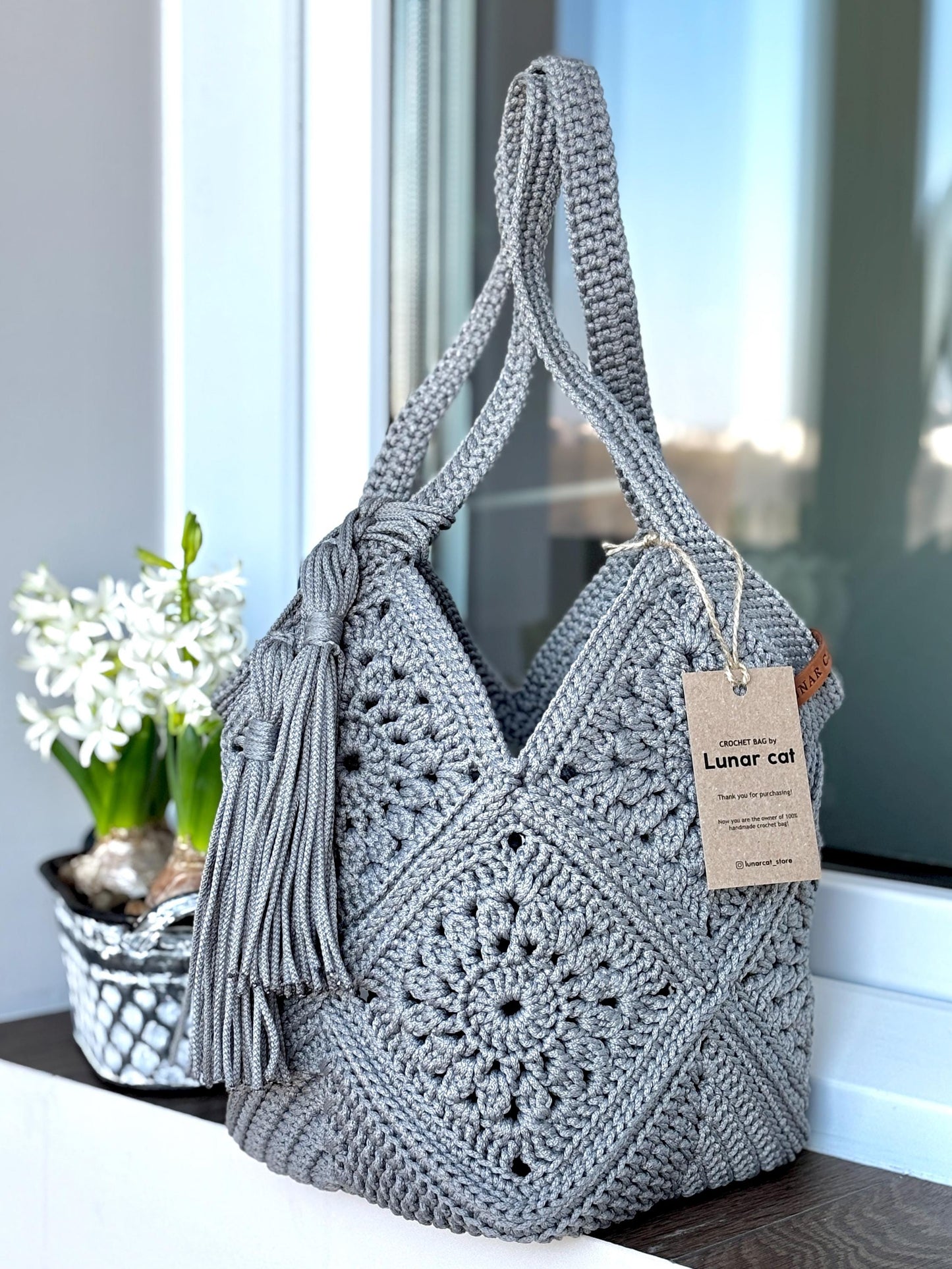 Granny Square Market Bag Crochet Pattern