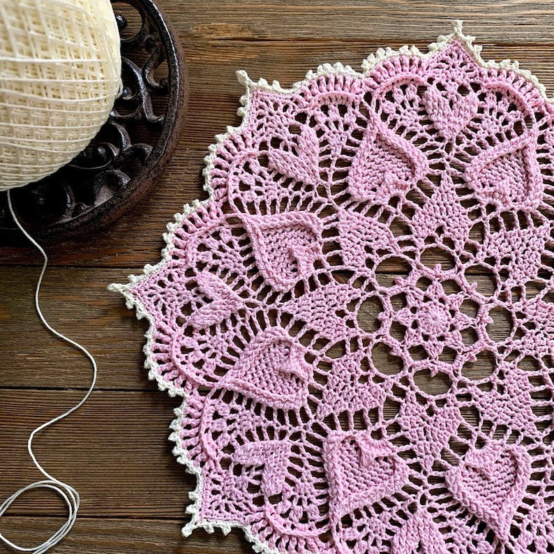 Sweetheart Soiree Crochet Doily Pattern