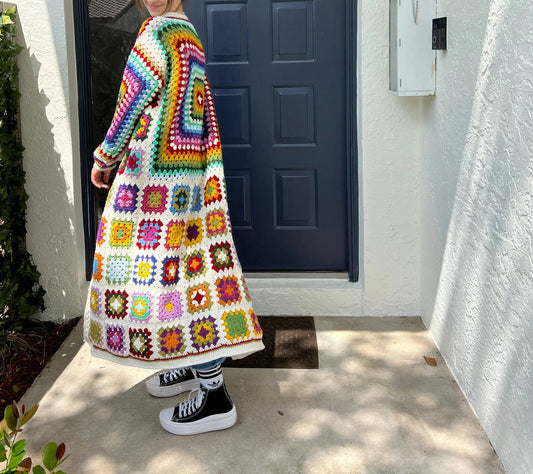 Crochet Granny Square Cardigan Pattern