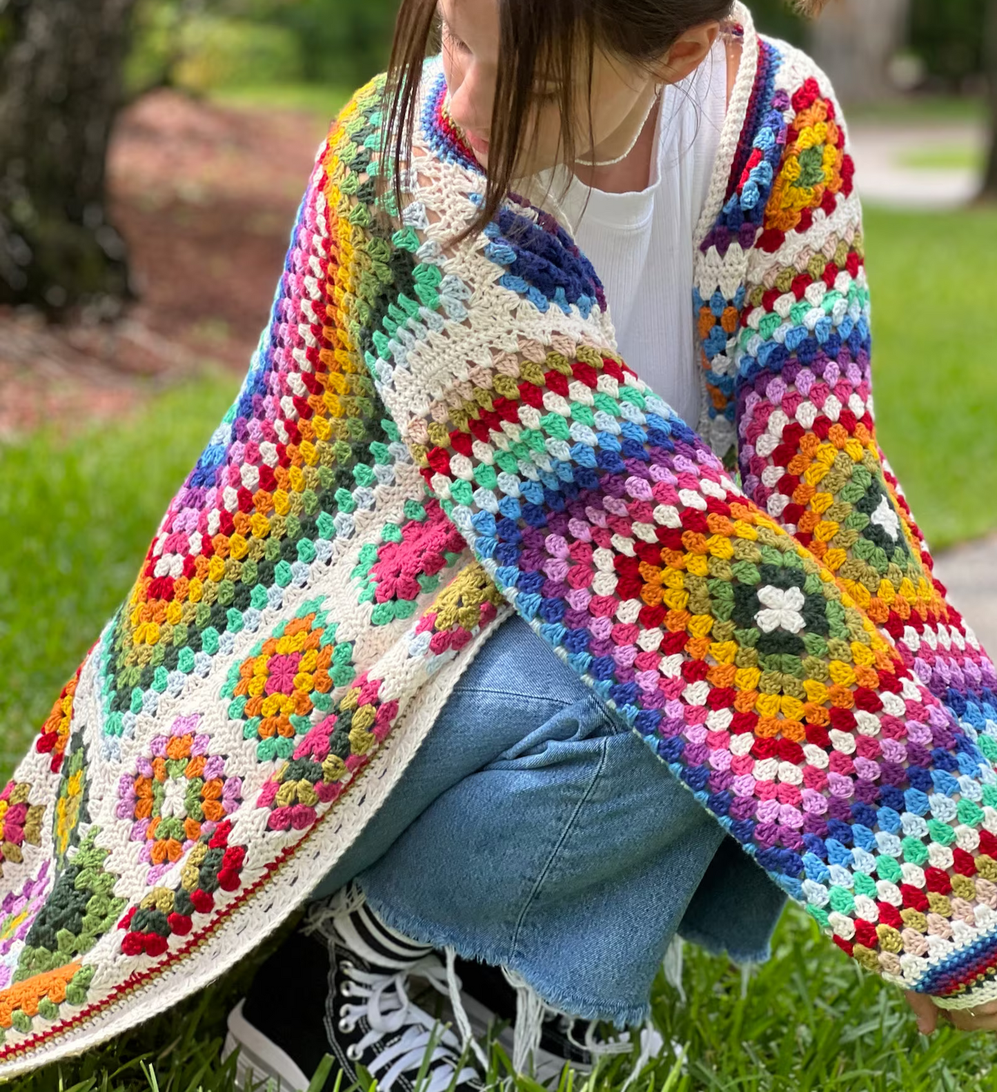 Crochet Granny Square Cardigan Pattern