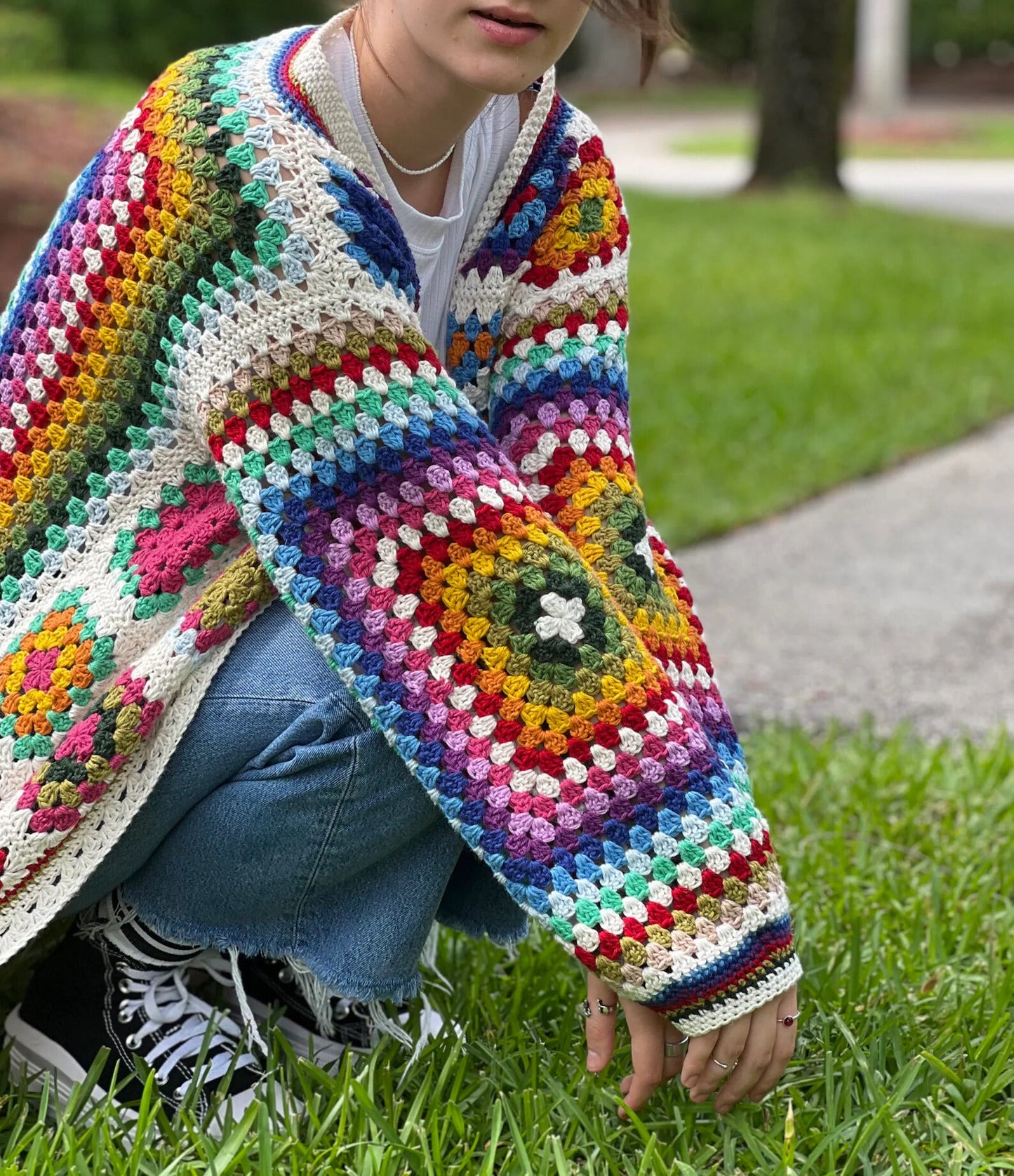 Crochet Granny Square Cardigan Pattern