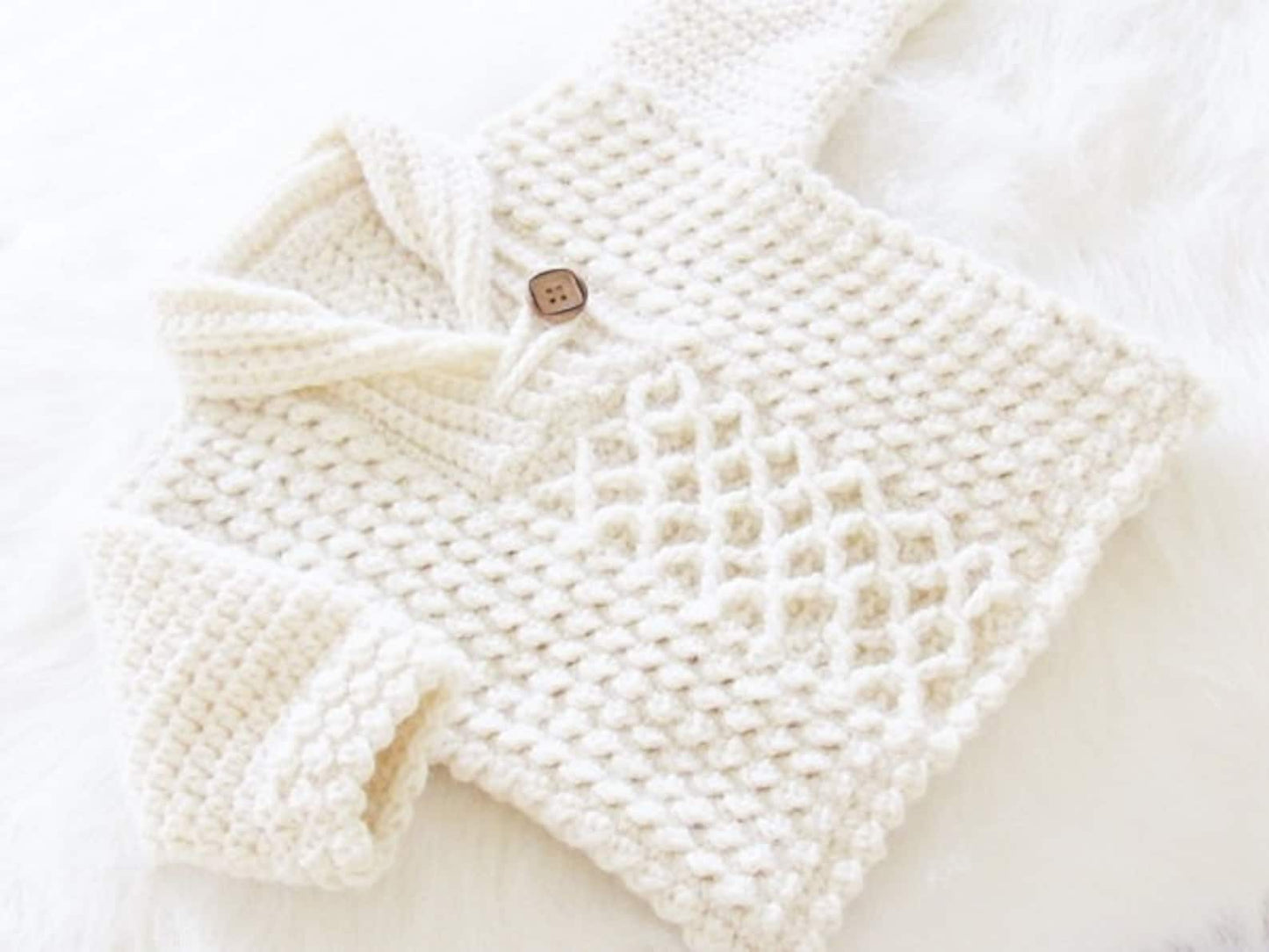 Baby and Toddler Sweater Crochet Pattern