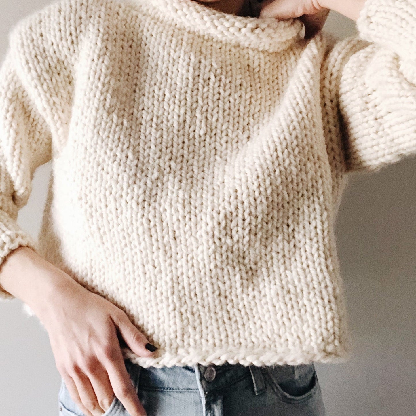 Easy Sweater Jumper Knitting Pattern