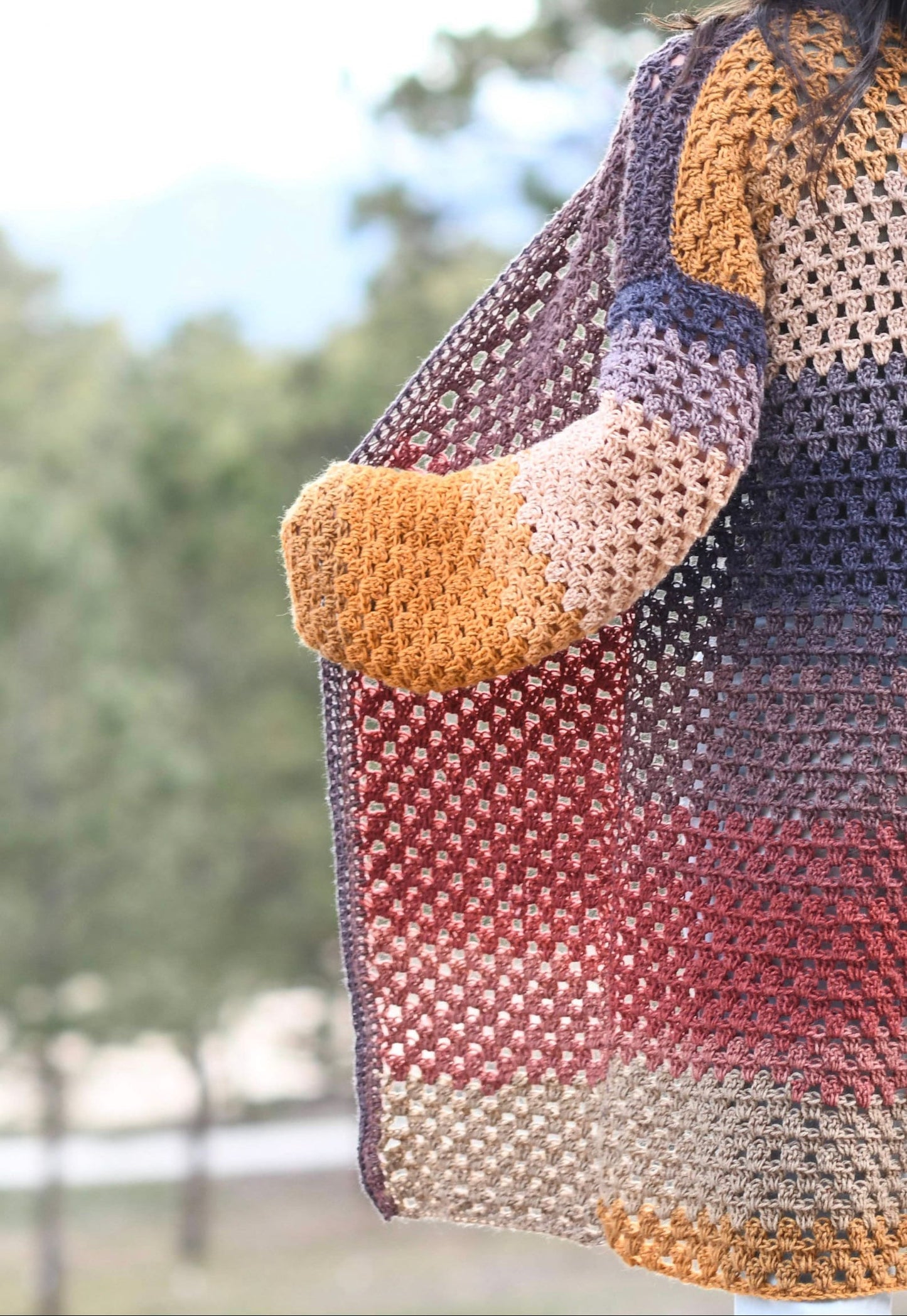 Endless Eyelets Cardigan Crochet Pattern