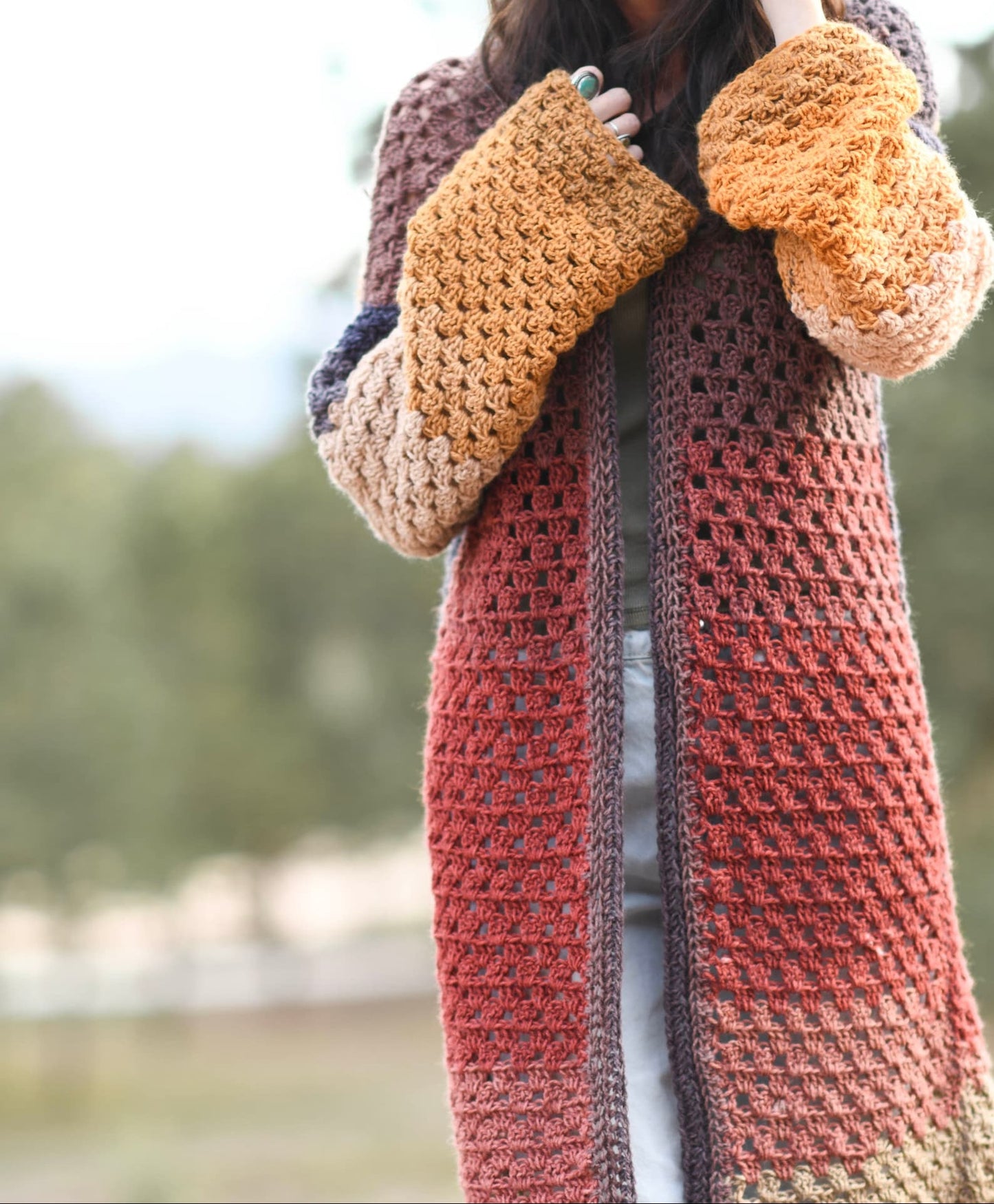 Endless Eyelets Cardigan Crochet Pattern