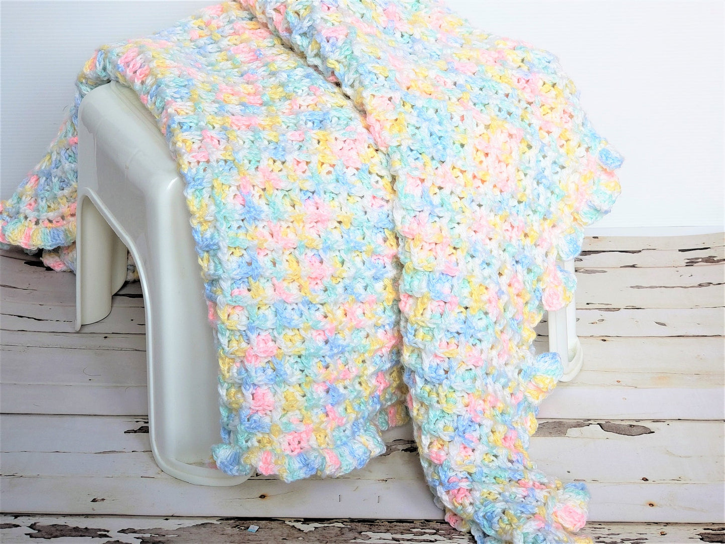 Waffle Stitch Baby Blanket Crochet