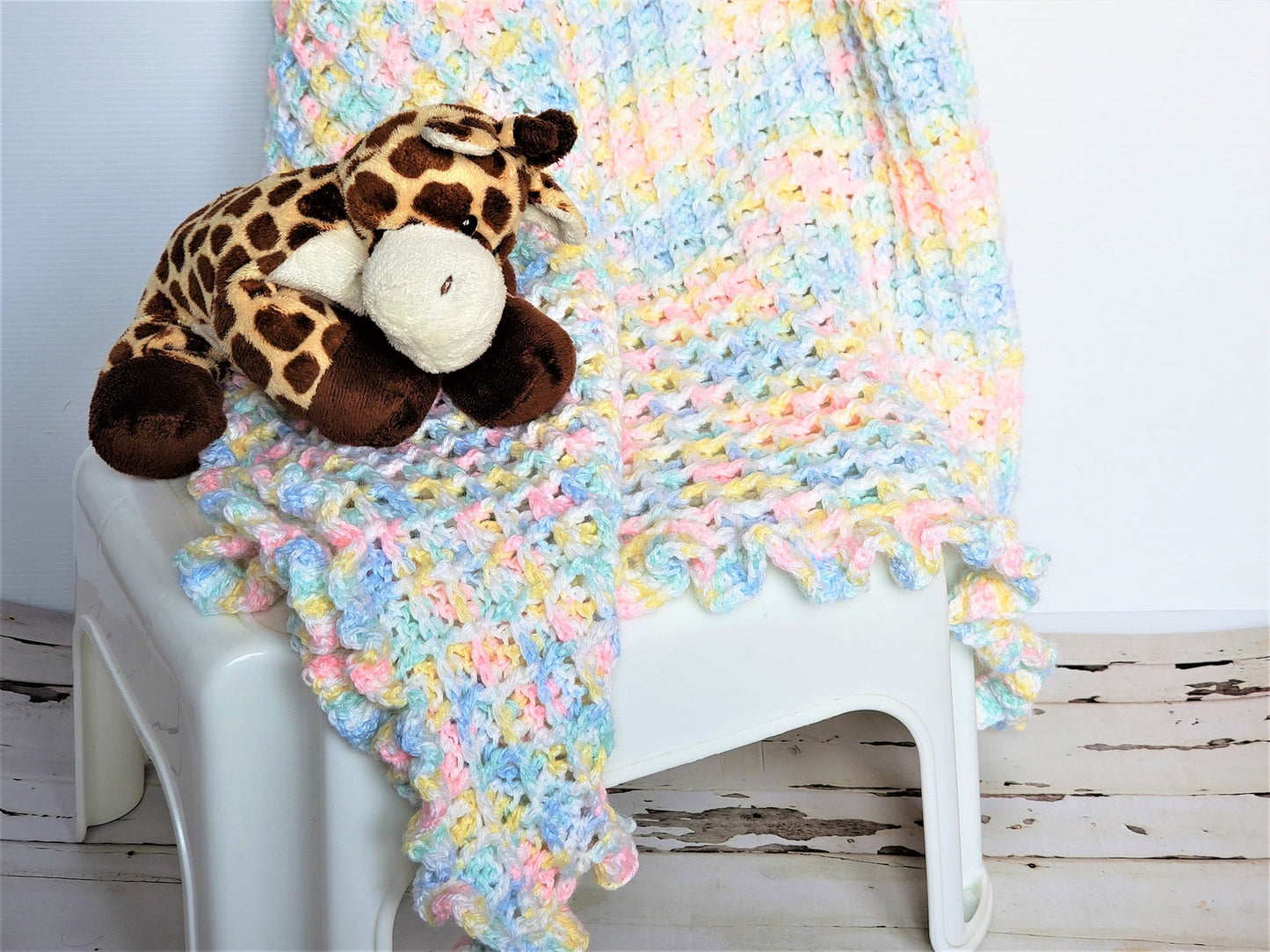 Waffle Stitch Baby Blanket Crochet