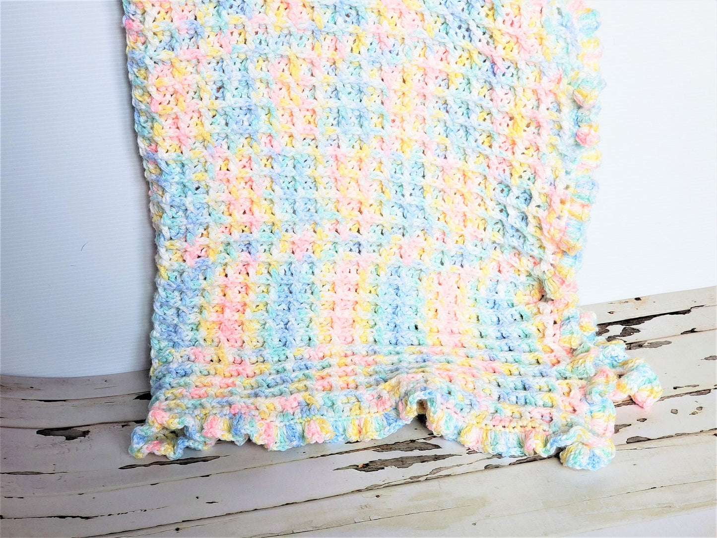 Waffle Stitch Baby Blanket Crochet