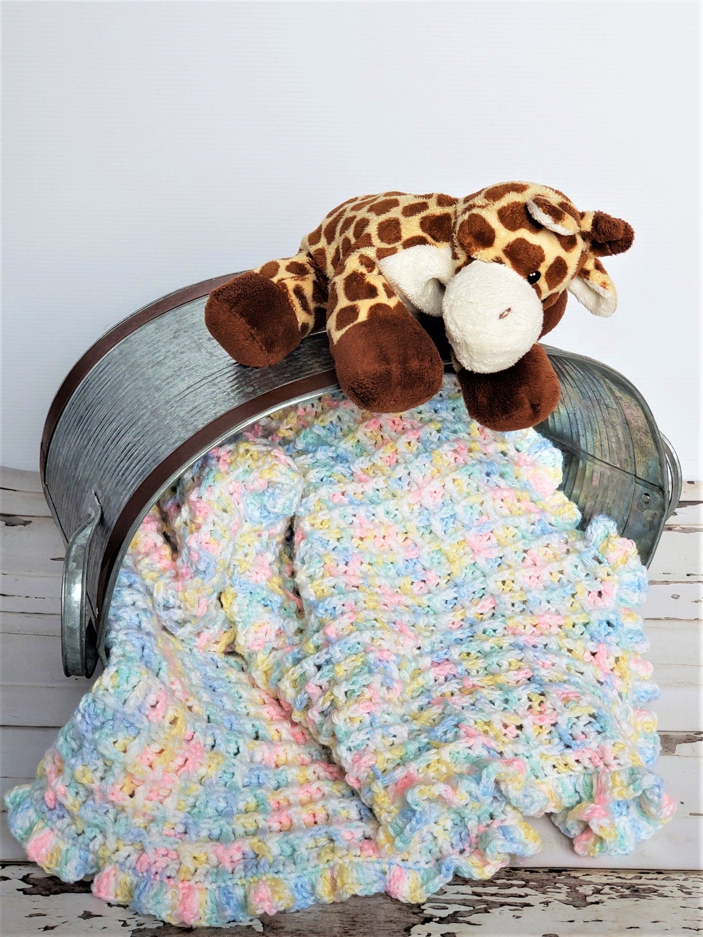 Waffle Stitch Baby Blanket Crochet