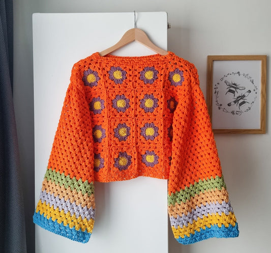 Crochet Flower Power Jumper Pattern