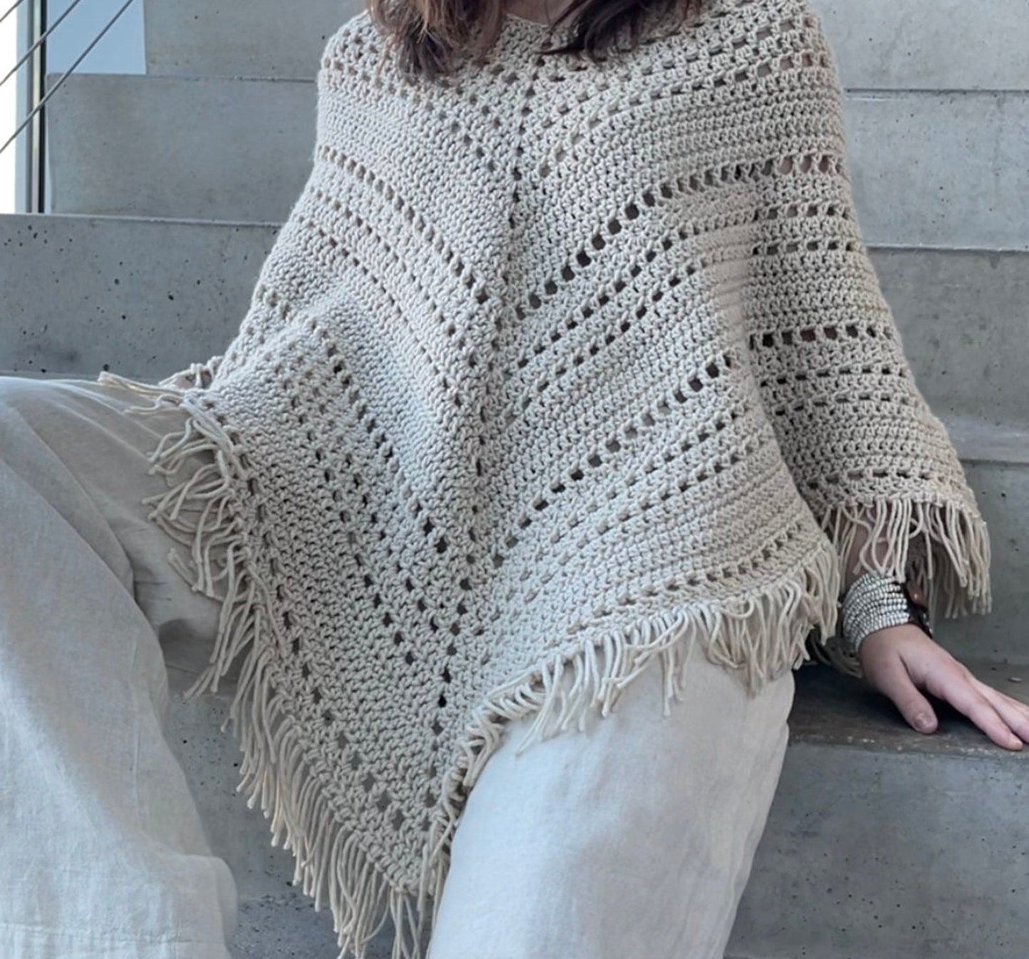 Sweet Boho Poncho Crochet Pattern