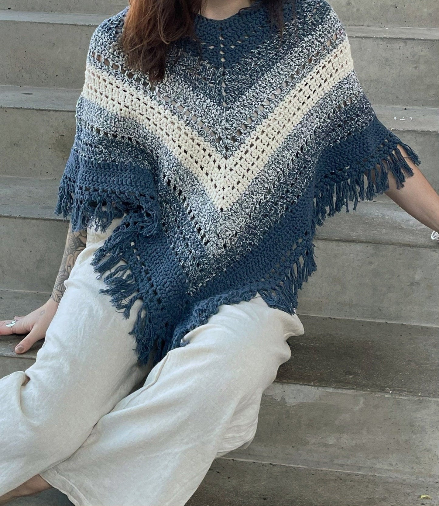 Sweet Boho Poncho Crochet Pattern