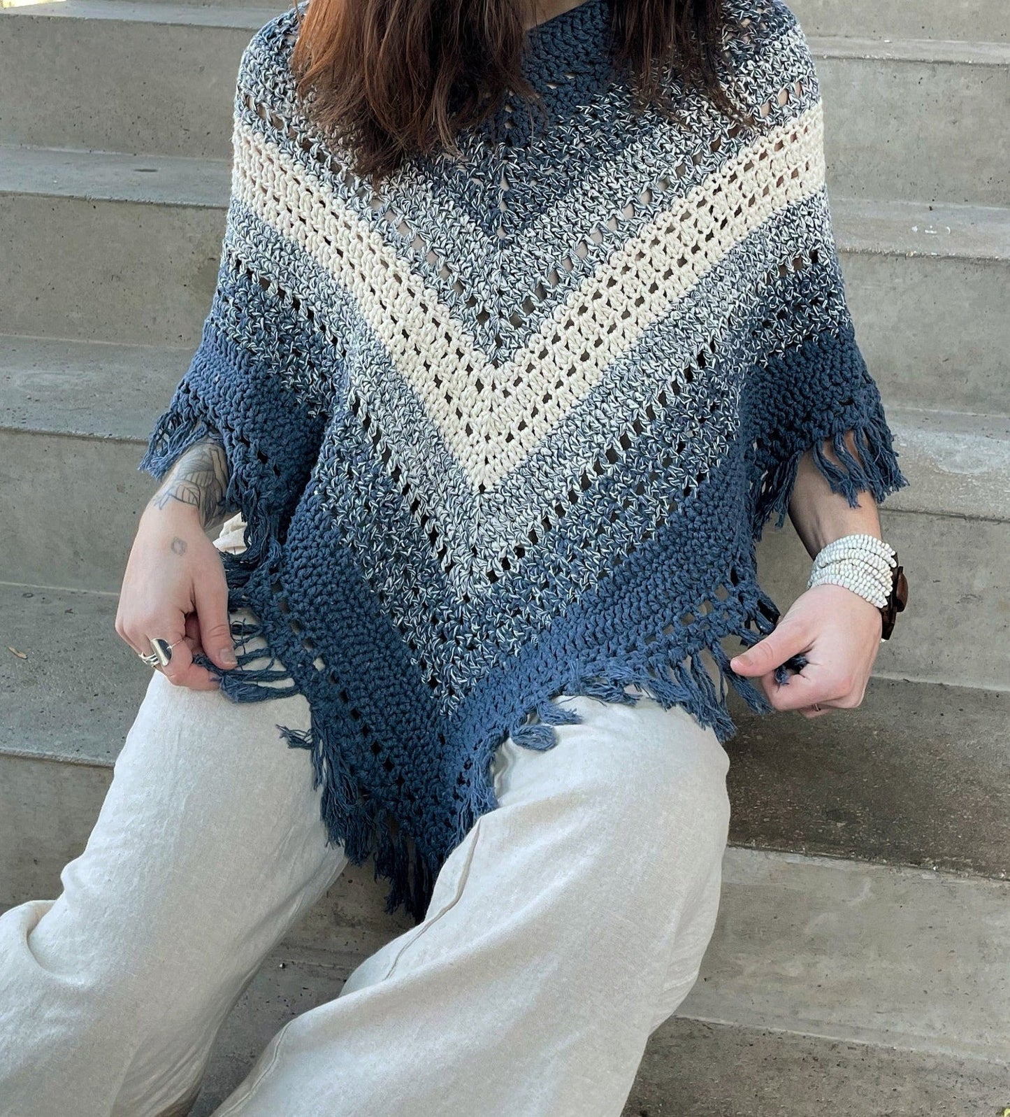 Sweet Boho Poncho Crochet Pattern