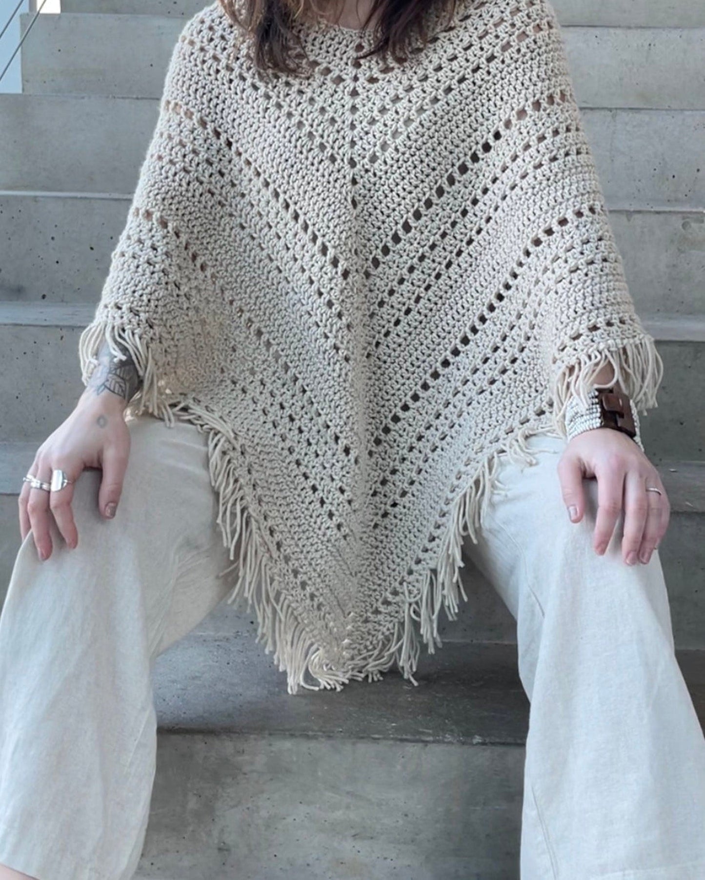 Sweet Boho Poncho Crochet Pattern