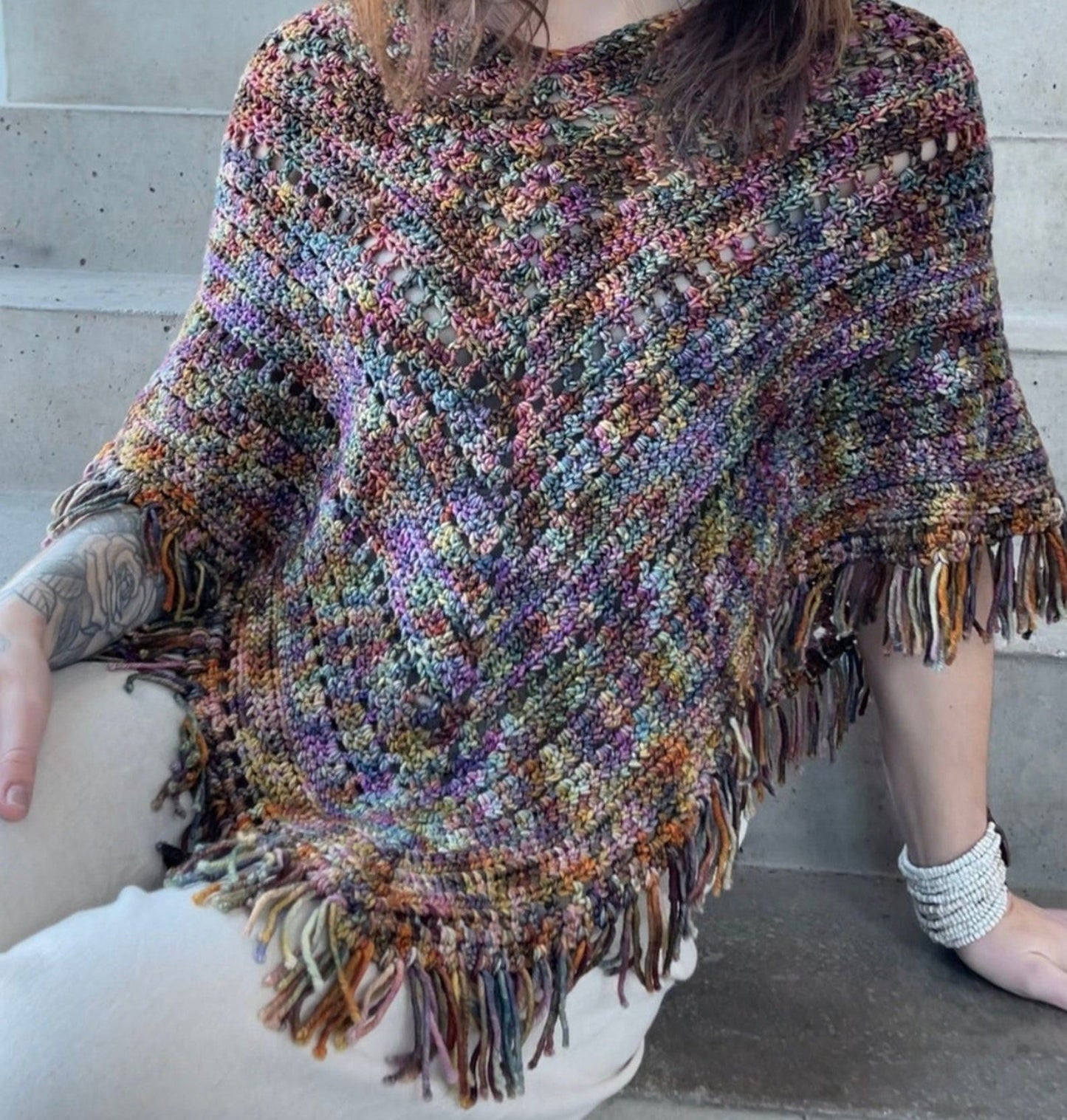 Sweet Boho Poncho Crochet Pattern