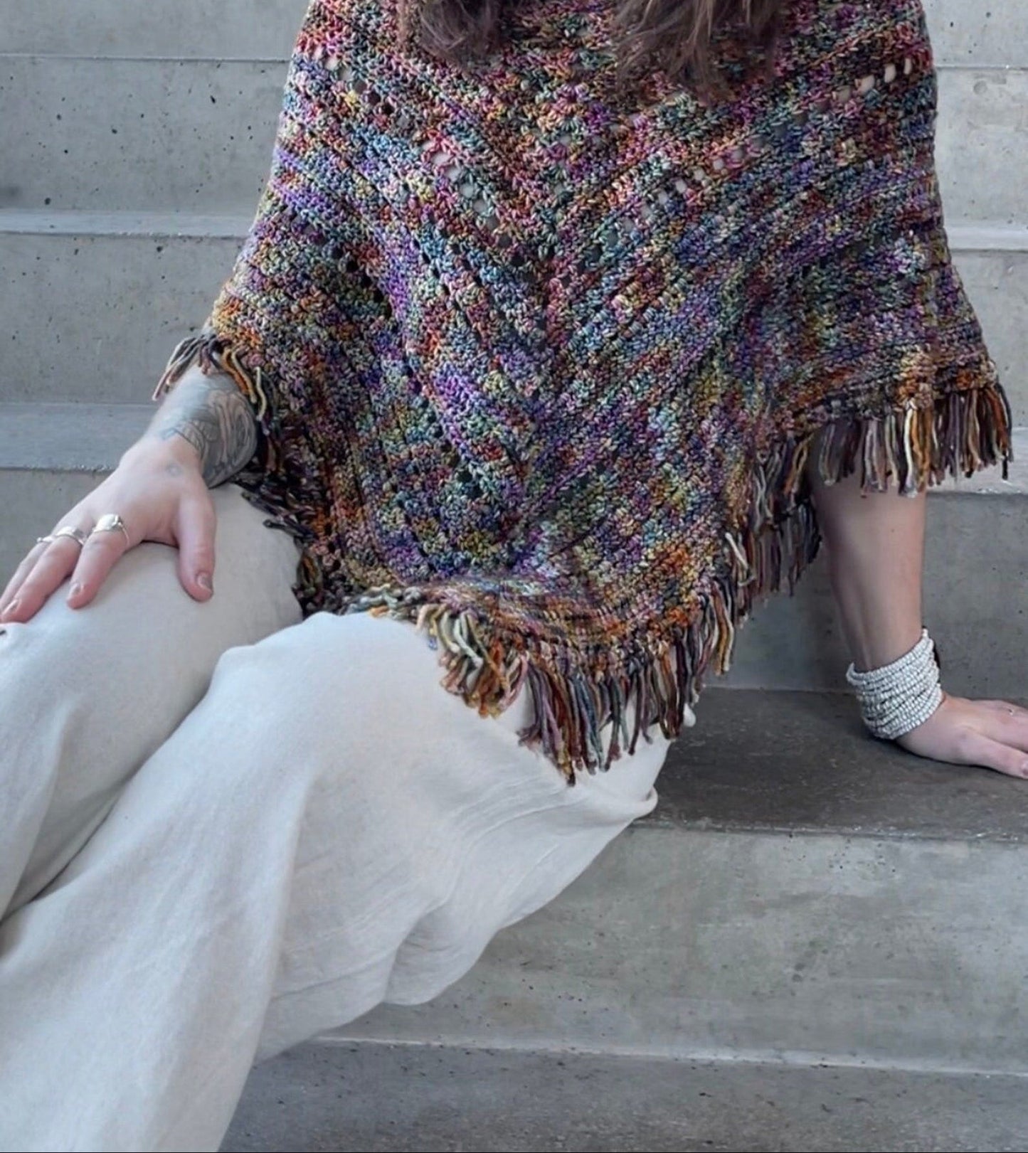Sweet Boho Poncho Crochet Pattern