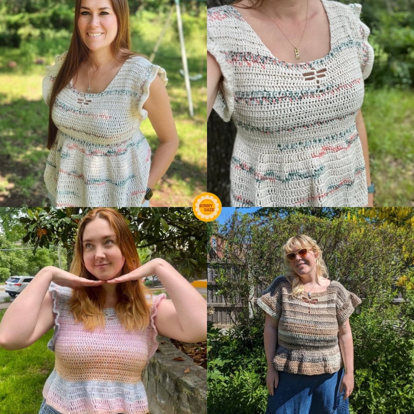 Dragonfly Babydoll Shirt Crochet Pattern