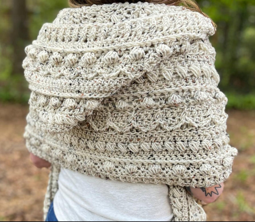 Fable Pocket Shawl with Hood Crochet Pattern