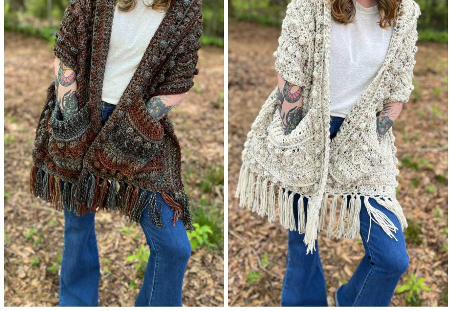 Fable Pocket Shawl with Hood Crochet Pattern