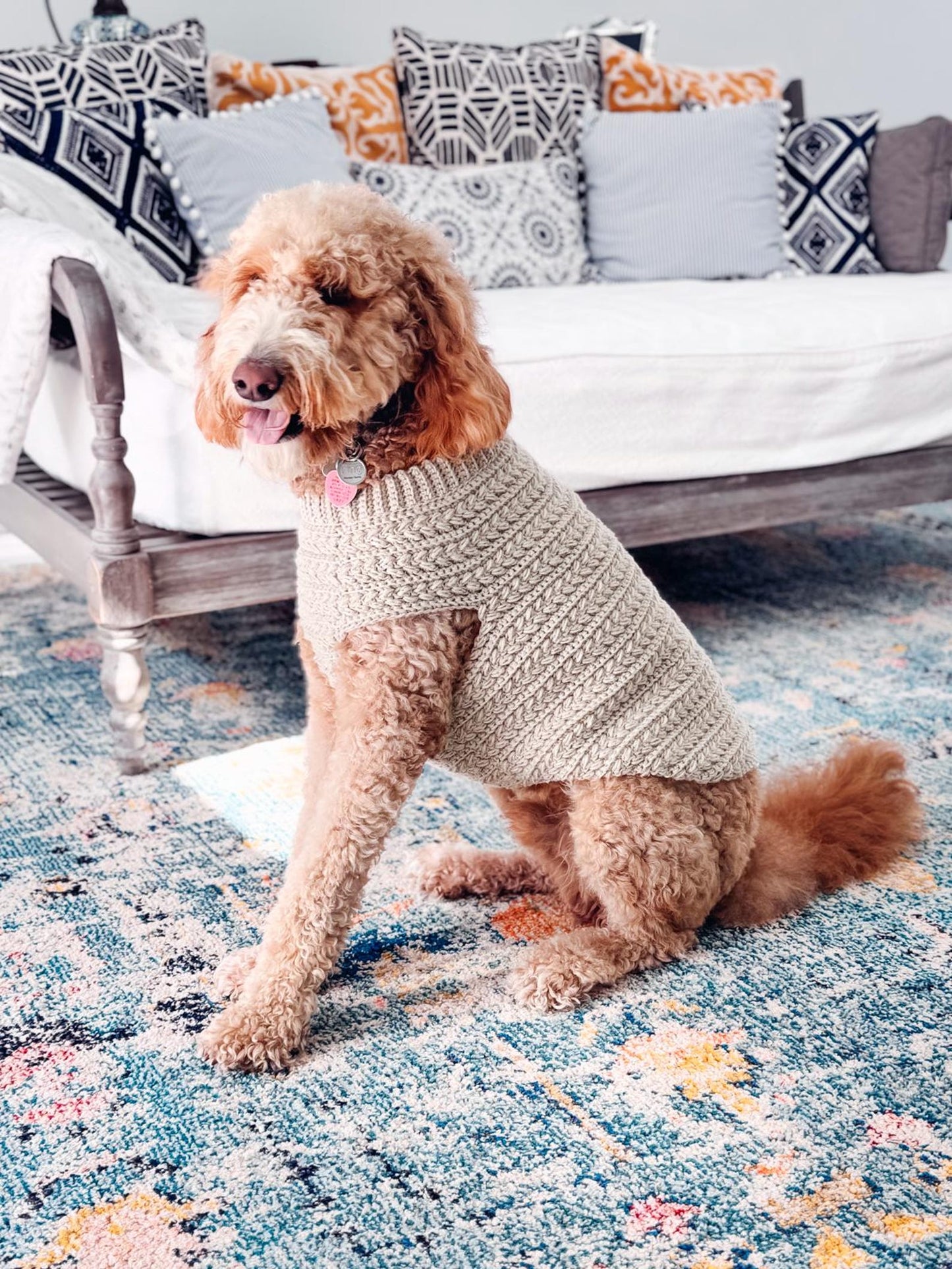 Top Down Dog Sweater Crochet Pattern
