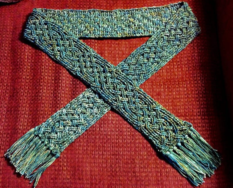 Aberdeen Castle Braided Cable Scarf Hat Crochet Pattern for Men and Women