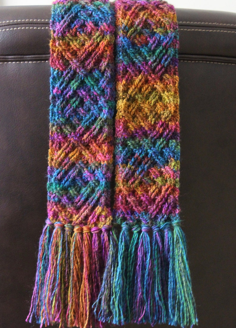 Celtic Diamonds Braided Cable Scarf Crochet Pattern for Men and Women