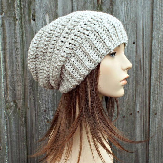 Slouchy Beanie Hat Crochet Pattern